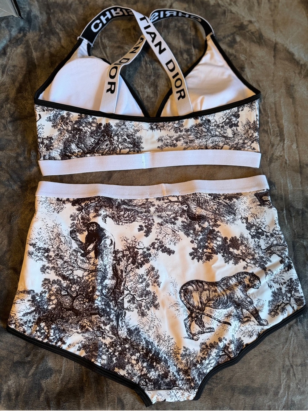 Dior Women's One-Piece Swimsuit in Black & White Toile🌷🌷 - Picture 7 of 13